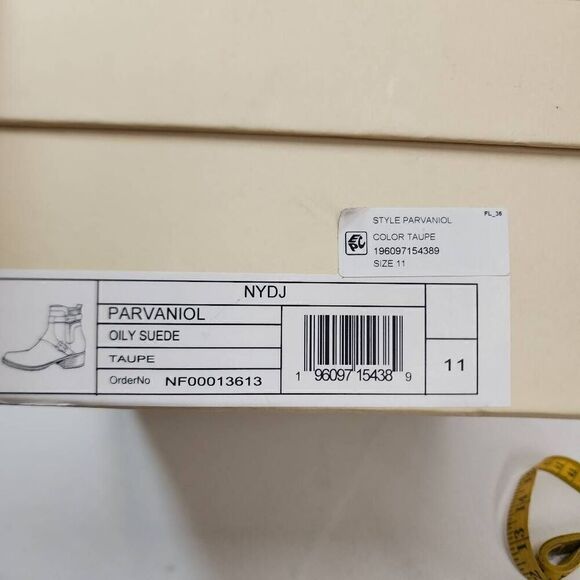 NYDJ Women's Size 11 Parvani Tan Ankle Booties Buckels Suede New - Picture 11 of 11